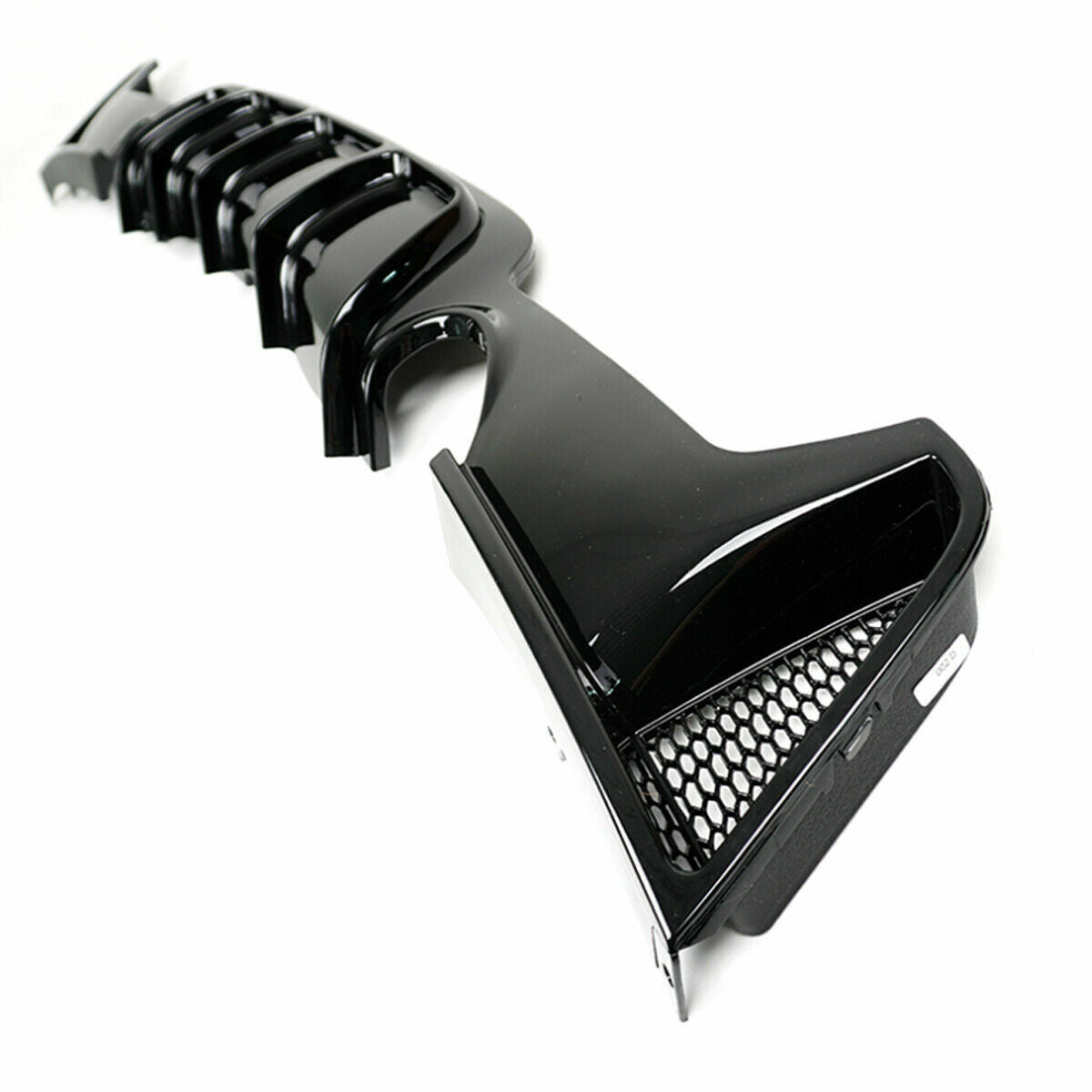 FOR BMW 4 SERIES F32 F33 F36 M SPORT REAR DIFFUSER DUAL EXHAUST GLOSS BLACK 13-20