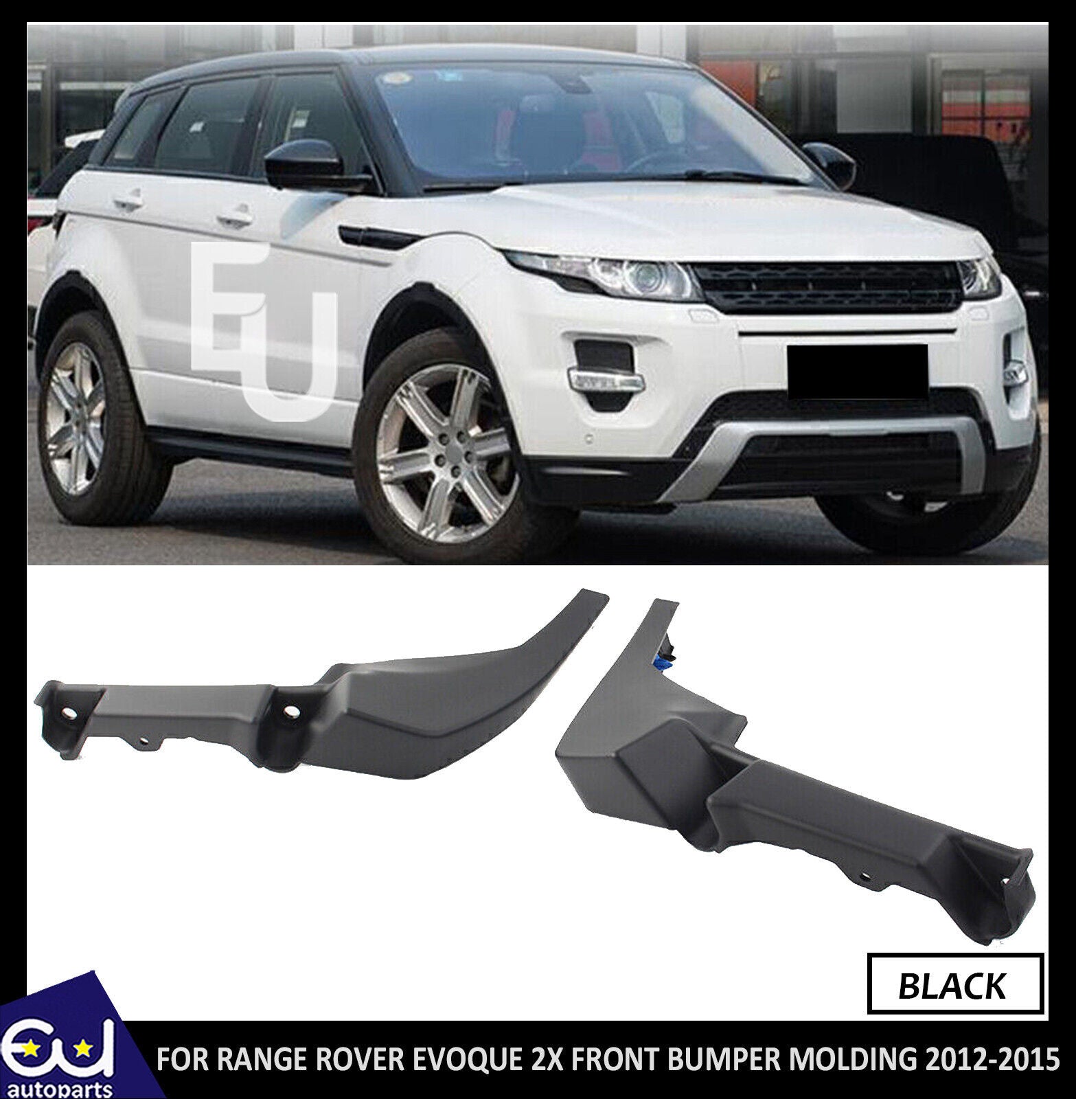 2X FRONT BUMPER WHEEL MOLDING EXTENSION FOR LAND ROVER RANGE ROVER EVO