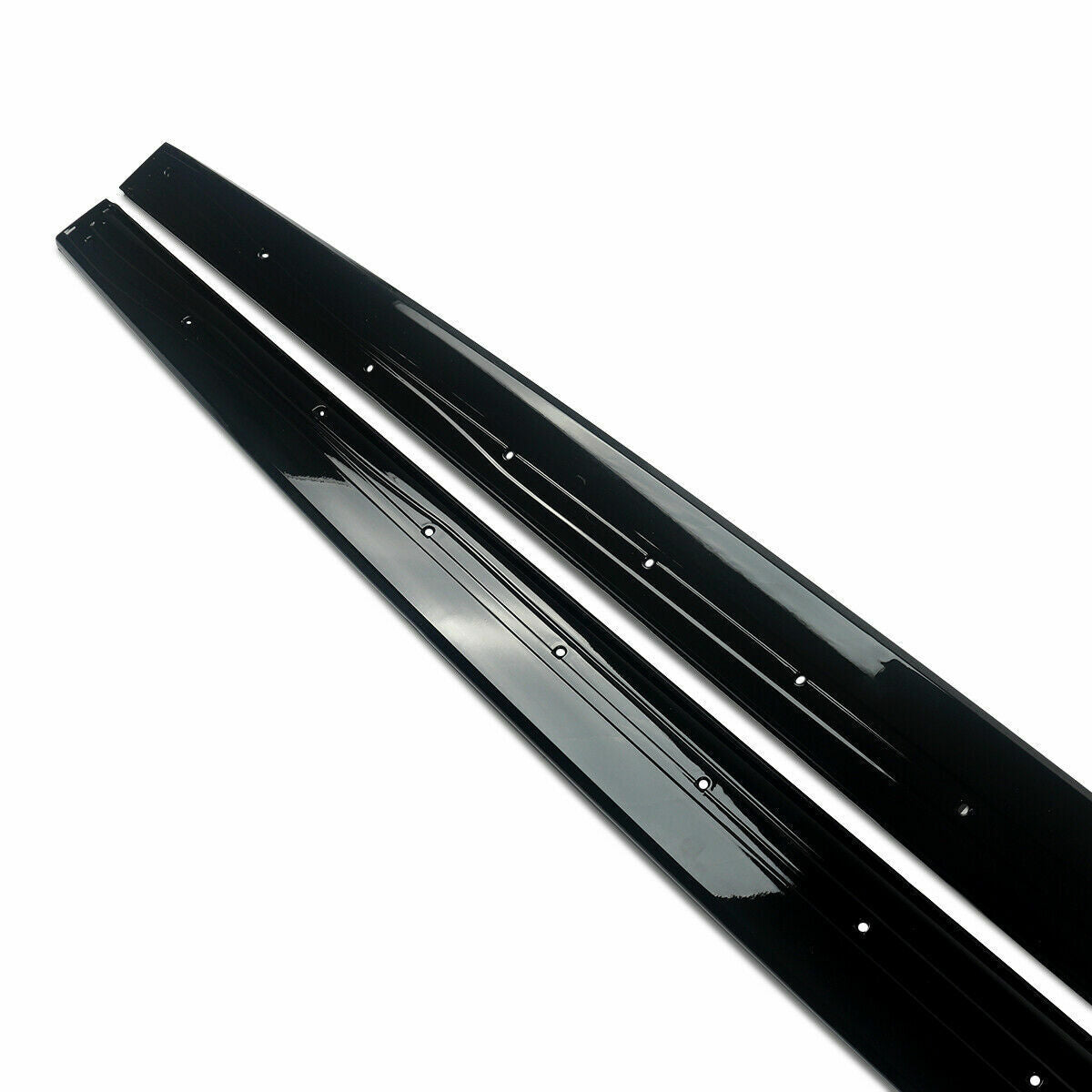 FOR BMW 4 SERIES F32 F33 F36 M SPORT SIDE SKIRT EXTENSION BLADES LIP GLOSS BLACK