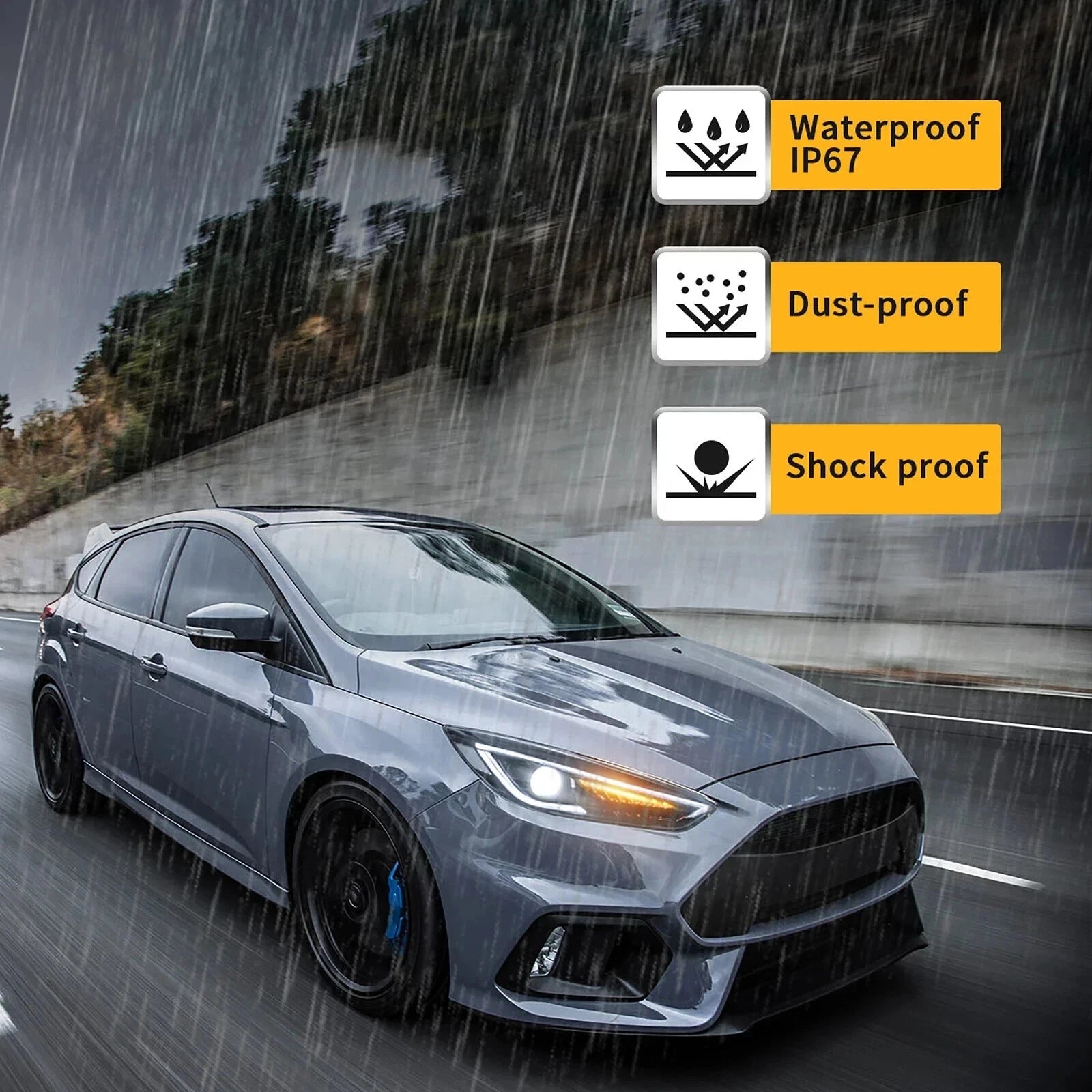 LED HEAD LIGHTS LAMPS SET FOR FORD FOCUS 2015-2018 WITH SEQUENTIAL INDICATORS