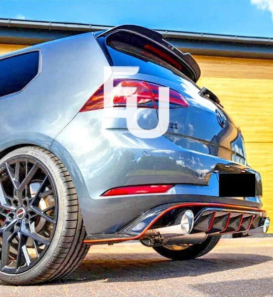 REAR ROOF SPOILER WING FOR VW GOLF MK7 MK7.5 VII GTI R GTD 14-19 GLOSS BLACK