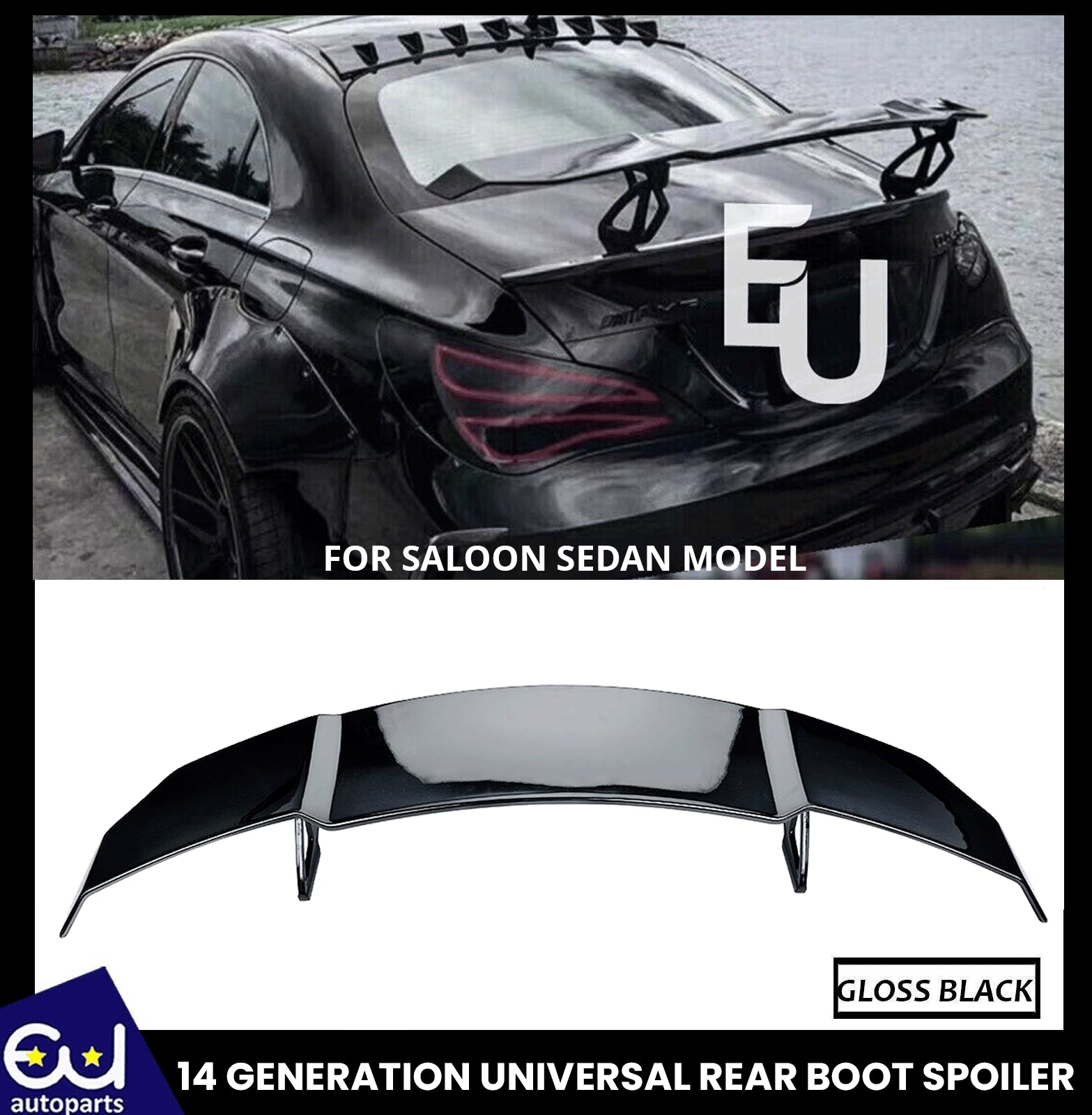 REAR BOOT TRUNK WING UNIVERSAL SPOILER FOR MERCEDES C E CLA CLASS C63 E63 CLA45