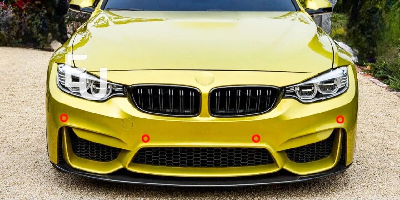 FOR BMW 4 SERIES F32 F33 F36 M4 CONVERSION FRONT BUMPER KIT PDC WASHERS SPLITTER