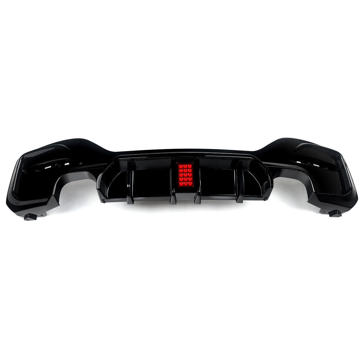 FOR BMW 1 SERIES M SPORT F20 F21 M135I M140I GLOSS BLK REAR BUMPER LED DIFFUSER