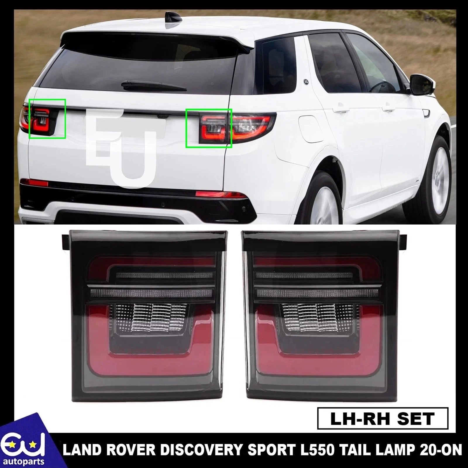 MZORANGE Left Inner LED Tail Light – Fits Land Rover Discovery Sport 2019-2022, LH Inner