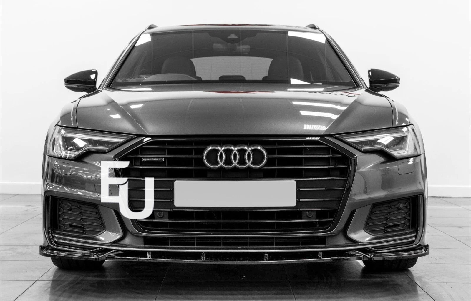 FOR AUDI A6 S6 C8 S-LINE FRONT LIP SPLITTER SPOILER BODYKIT GLOSS BLACK 2018-25