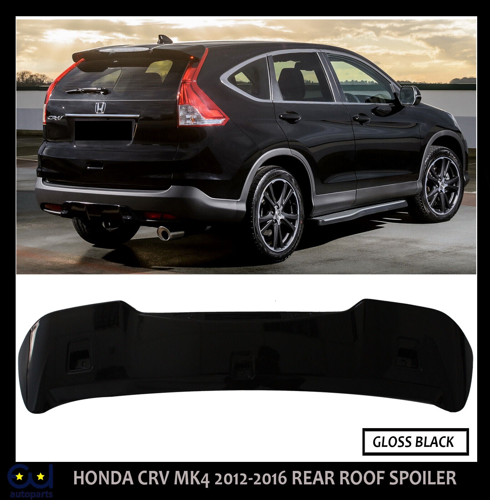 FOR HONDA CRV CR-V MK IV MK4 4TH GEN REAR ROOF BOOT SPOILER WING LIP GLOSS 12-16