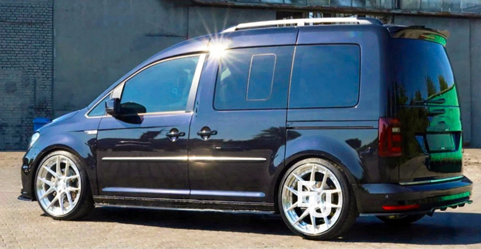FOR VOLKSWAGEN CADDY LWB MK5 SIDE SKIRT EXTENSIONS GLOSS BLACK 2020+