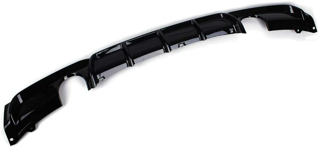 FOR BMW 3 SERIES F30 F31 M SPORT REAR BUMPER DIFFUSER DUAL EXHAUST GLOSS BLACK