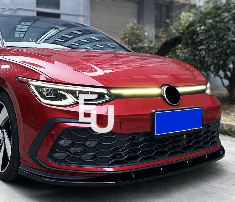 FOR VW Golf MK8 GTI GTD R LINE FRONT SPLITTER SPOLER LIP BODY KIT GLOSS BLK 20+