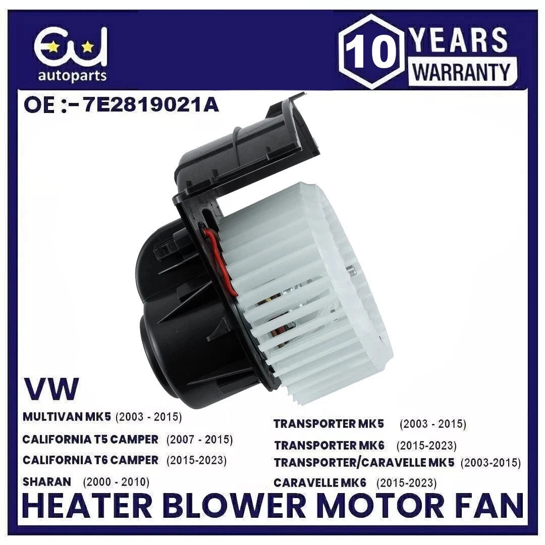 HEATER BLOWER MOTOR FAN FOR VW MULTIVAN TRANSPORTER CARAVELLE T5 T6 SHARAN 03-22