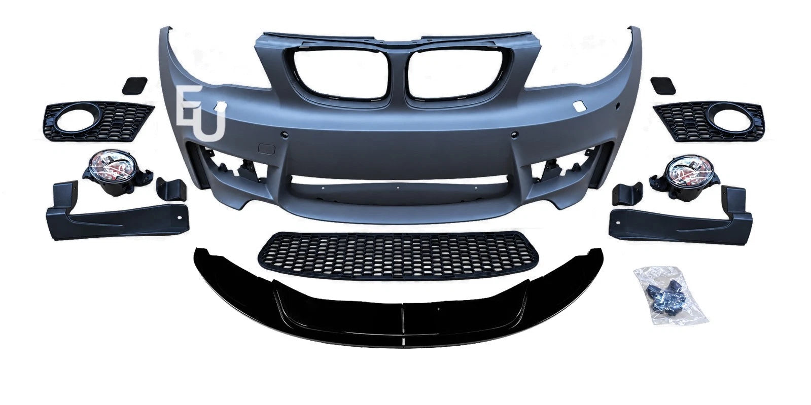 1M STYLE FRONT BUMPER WITH FRONT SPLITTER FOR BMW 1 SERIES E81 E82 E87 E88 08-11