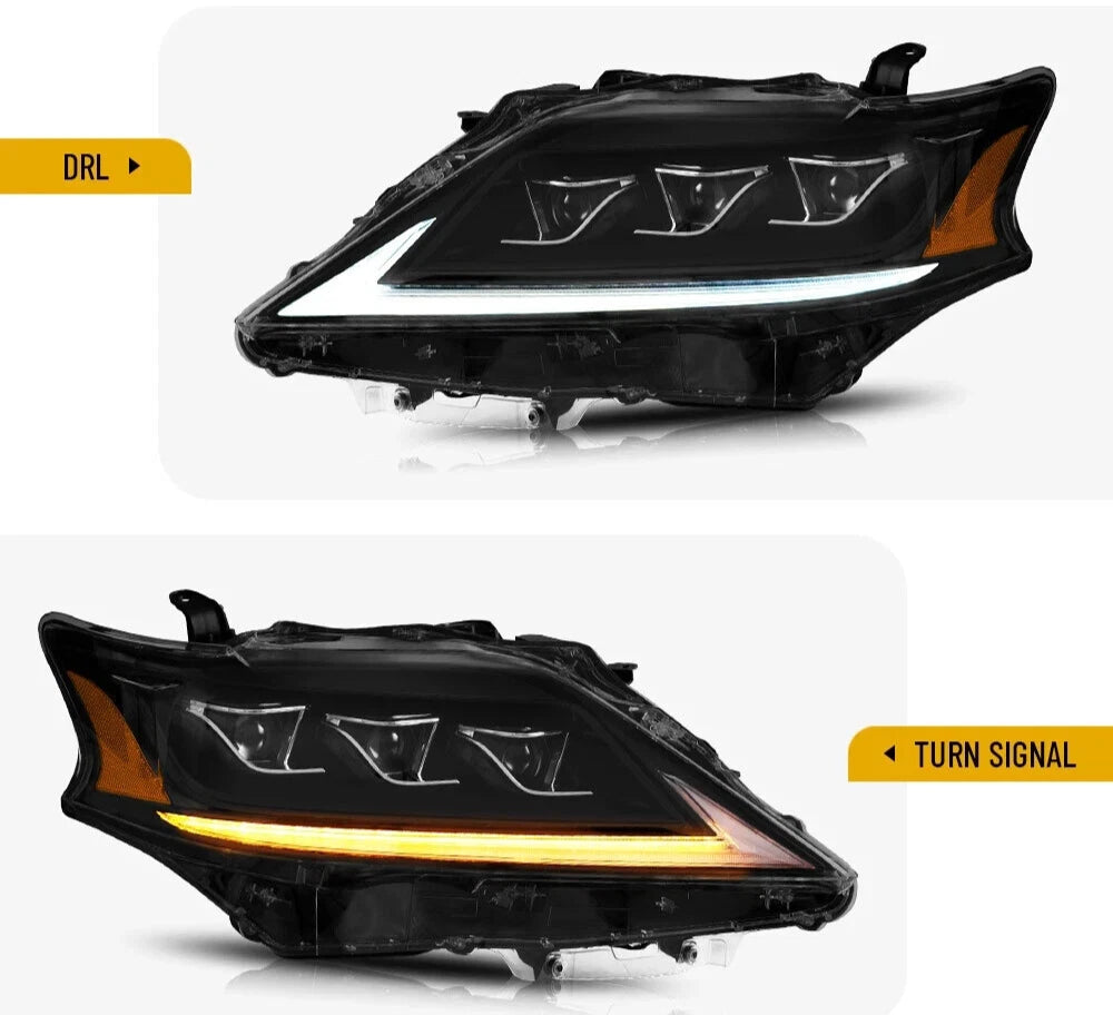 FULL LED HEAD LIGHT LAMP FOR LEXUS RX 350 450H WITH BLUE DRL SEQUENTIAL 13-2015