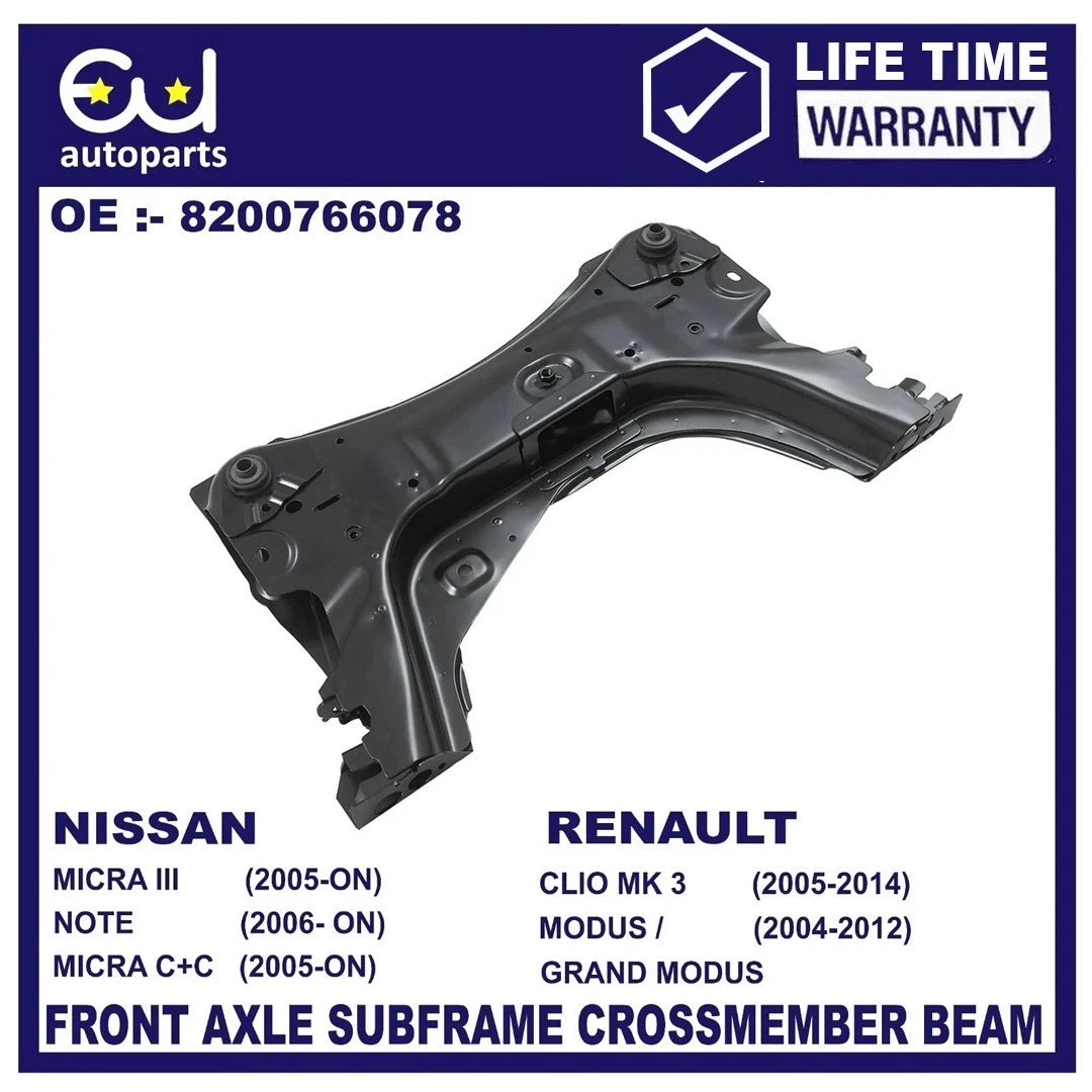 FRONT SUBFRAME CROSSMEMBER FOR NISSAN NOTE MICRA (MANUAL) RENAULT CLIO MK3 MODUS
