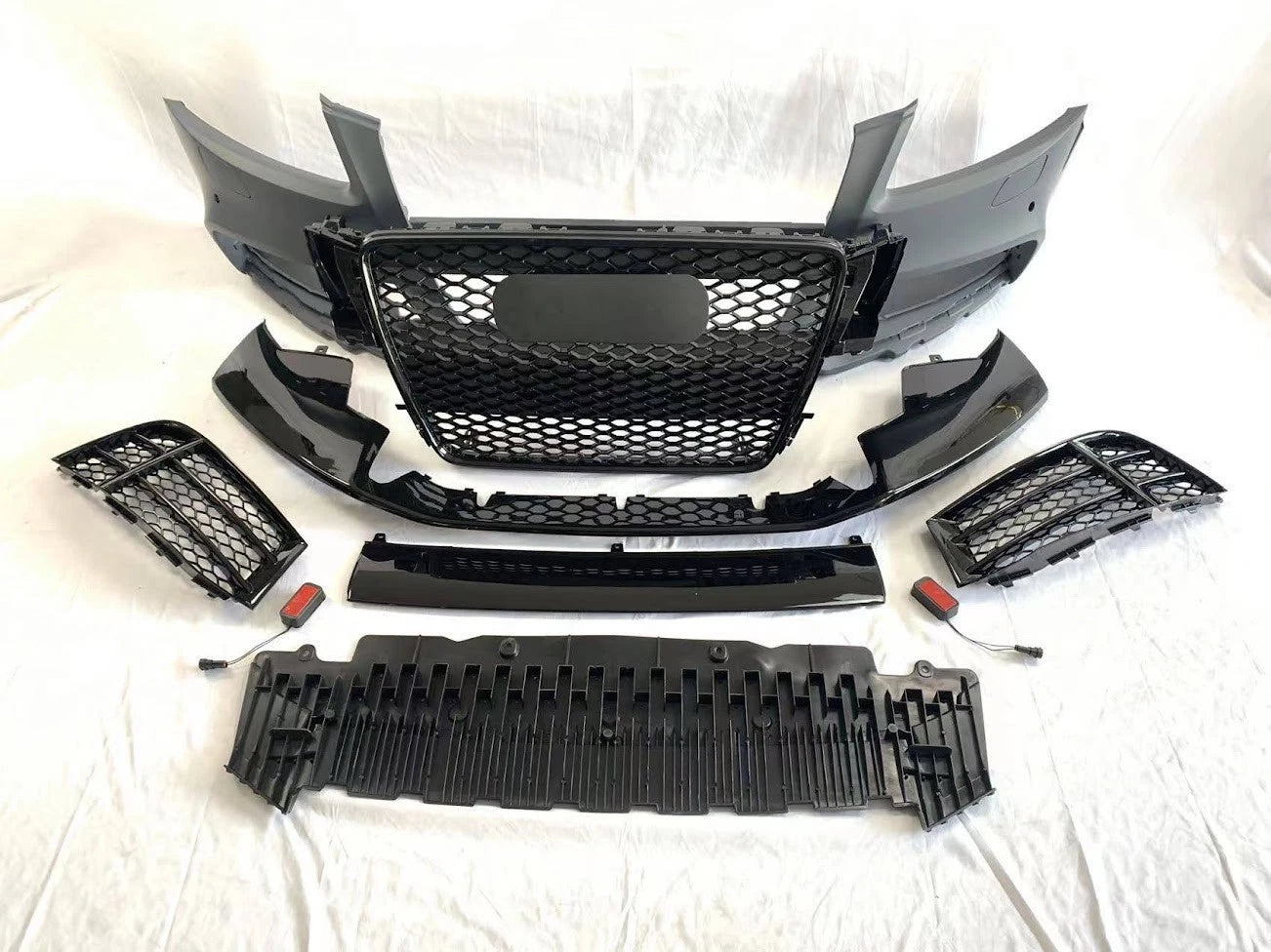 RS5 LOOK FRONT BUMPER BODYKIT SPLITTER FOR AUDI A5 S5 B8 COUPE SPORTBACK 2007-11