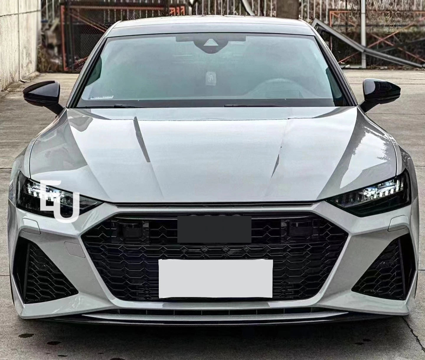 FRONT BUMPER RS7 STYLE PRIMER UPGRADE GLOSS BLACK TRIM FOR AUDI A7 C8 4K MK2 18+