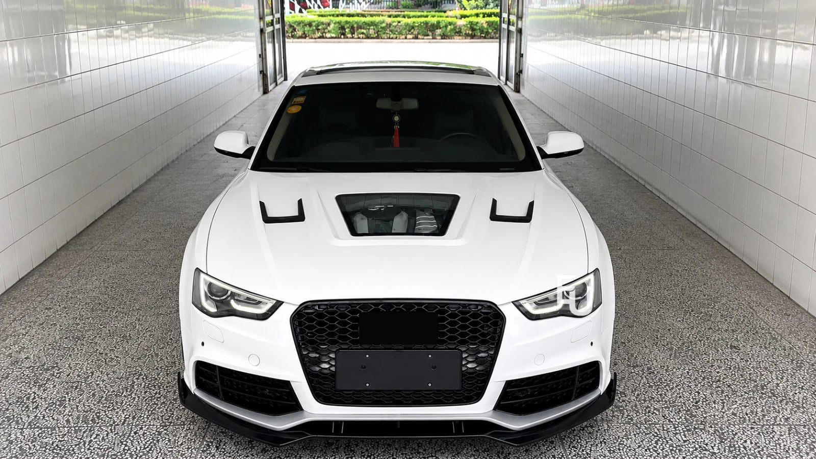 RS5 CONVERSION FRONT BUMPER BODYKIT W/GRILLES FOR AUDI A5 S5 B8.5 LCI 2011–2016