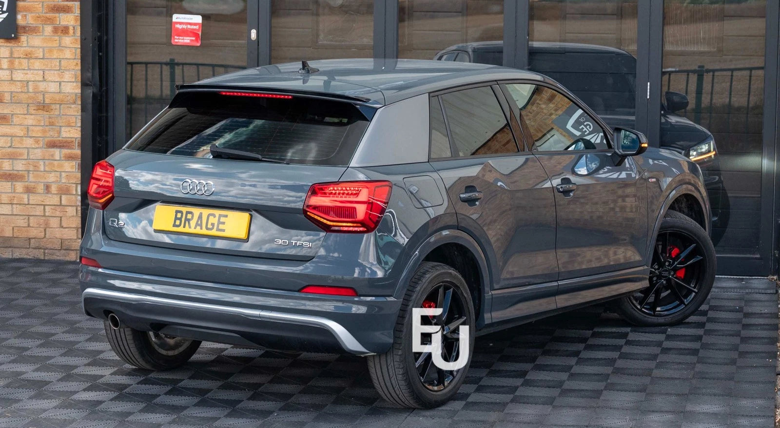FOR AUDI Q2 SQ2 SPOILER LIP GLOSS BLACK REAR ROOF BOOT WING SUV 4X4 2016+