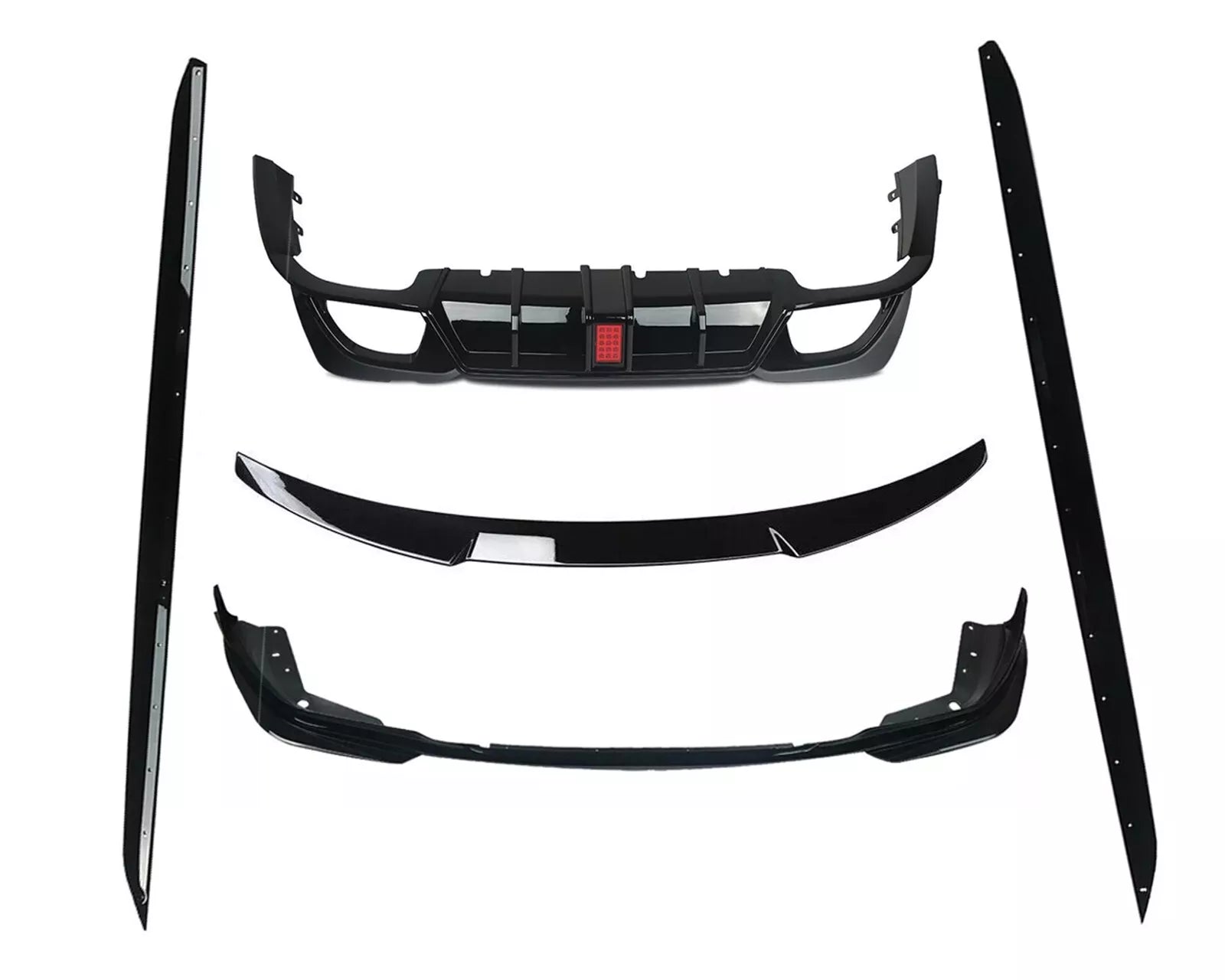 FOR BMW 3 SERIES G20 BODY KIT BODYKIT FRONT SPLITTER LIP SIDE SKIRT REAR DIFFUSER W/ LIGHT
