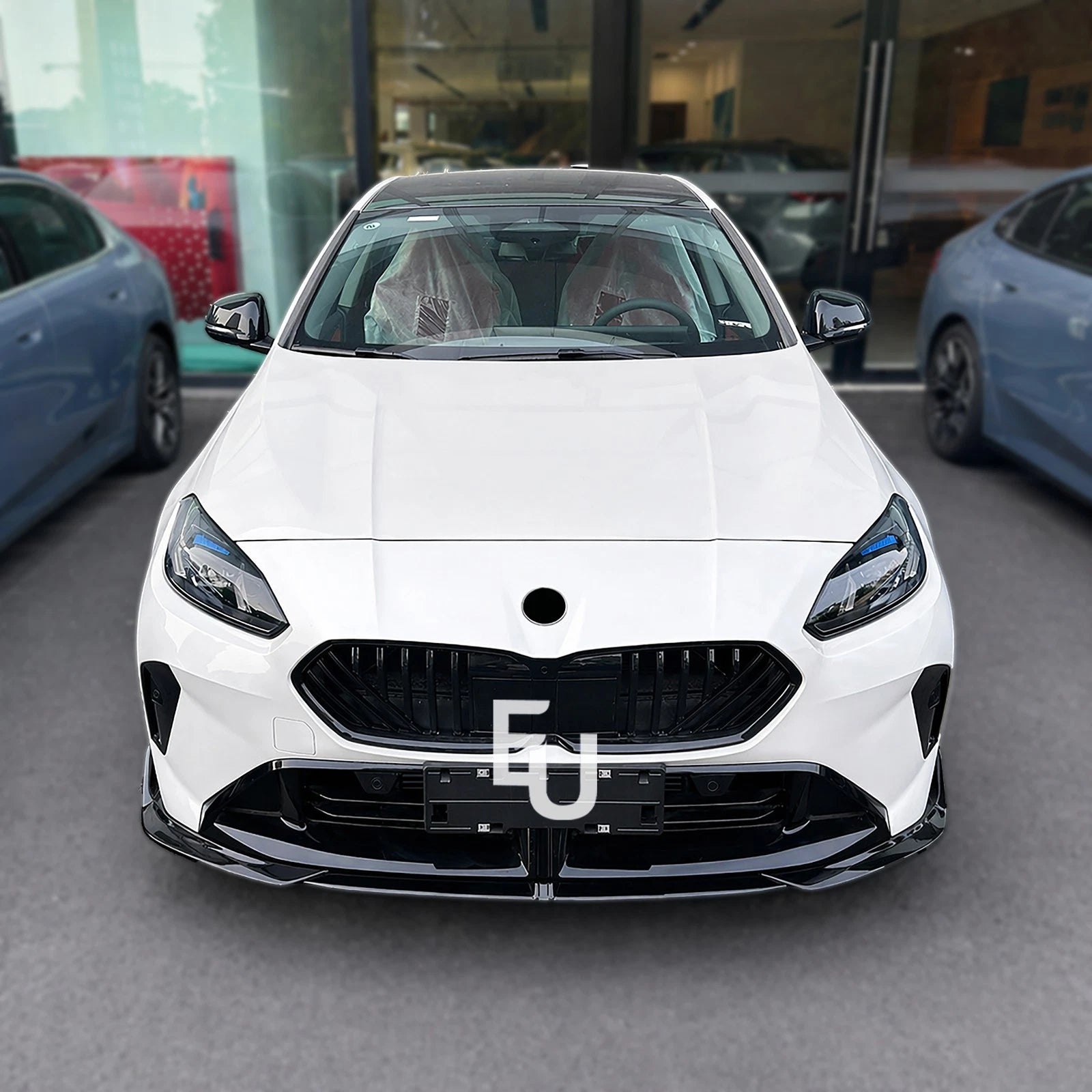 FOR BMW 1 SERIES F70 2 SERIES F74 GRAN COUPE MP STYLE GLOSS BLACK FRONT SPLITTER