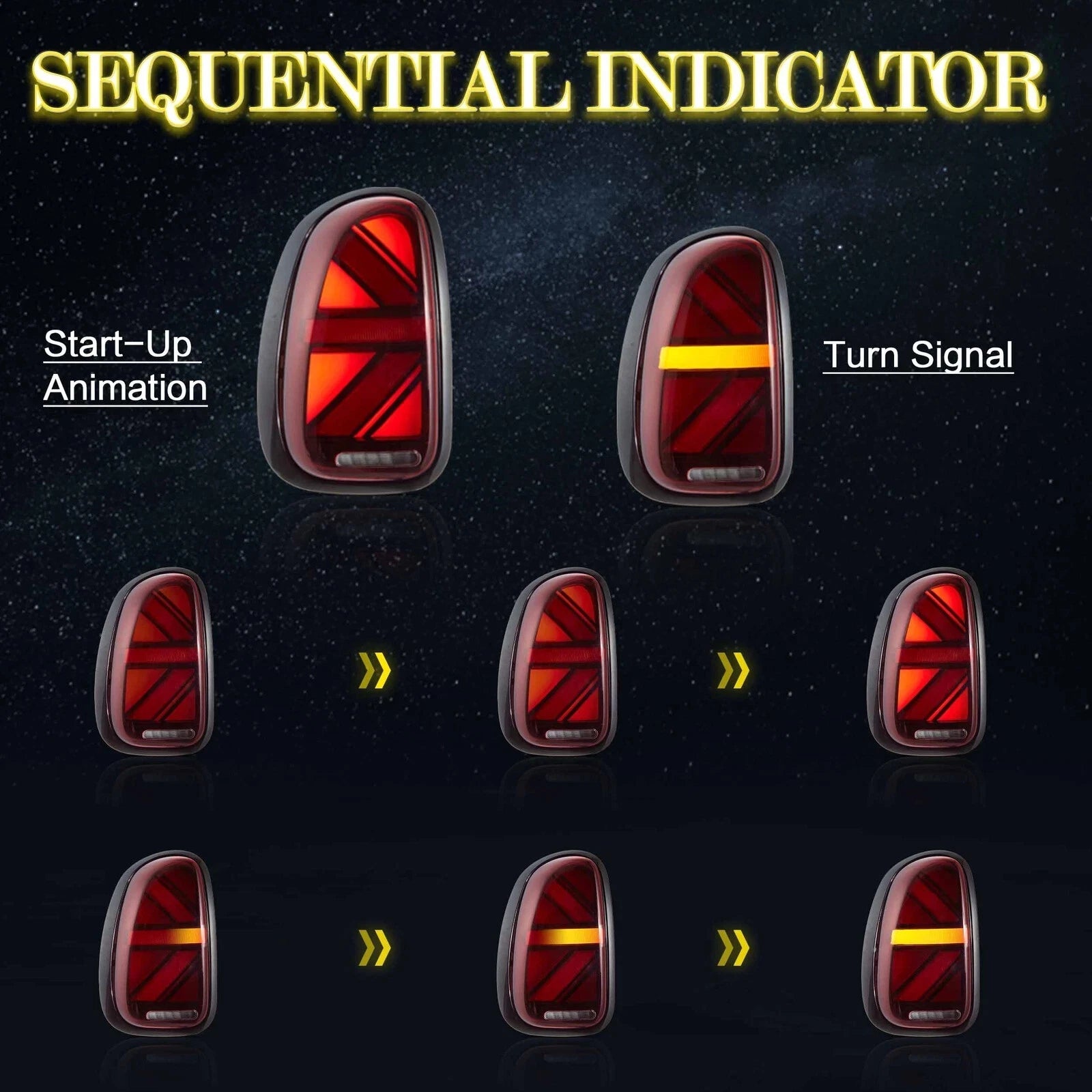 FULL LED TAIL LIGHTS LAMP FOR BMW MINI COOPER COUNTRYMAN R60 ANIMATION 2010-2016