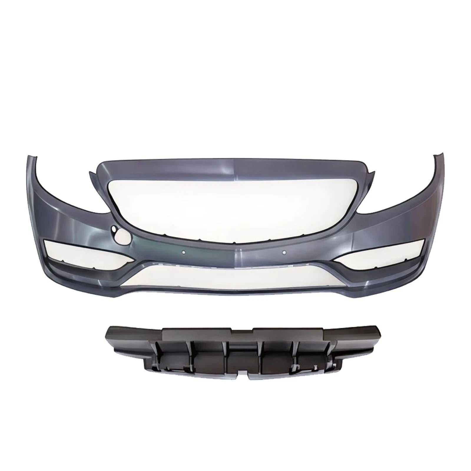 FOR MERCEDES W205 C205 C63 CONVERSION FRONT BUMPER GRILLE BODYKIT PRIMED 2015-18