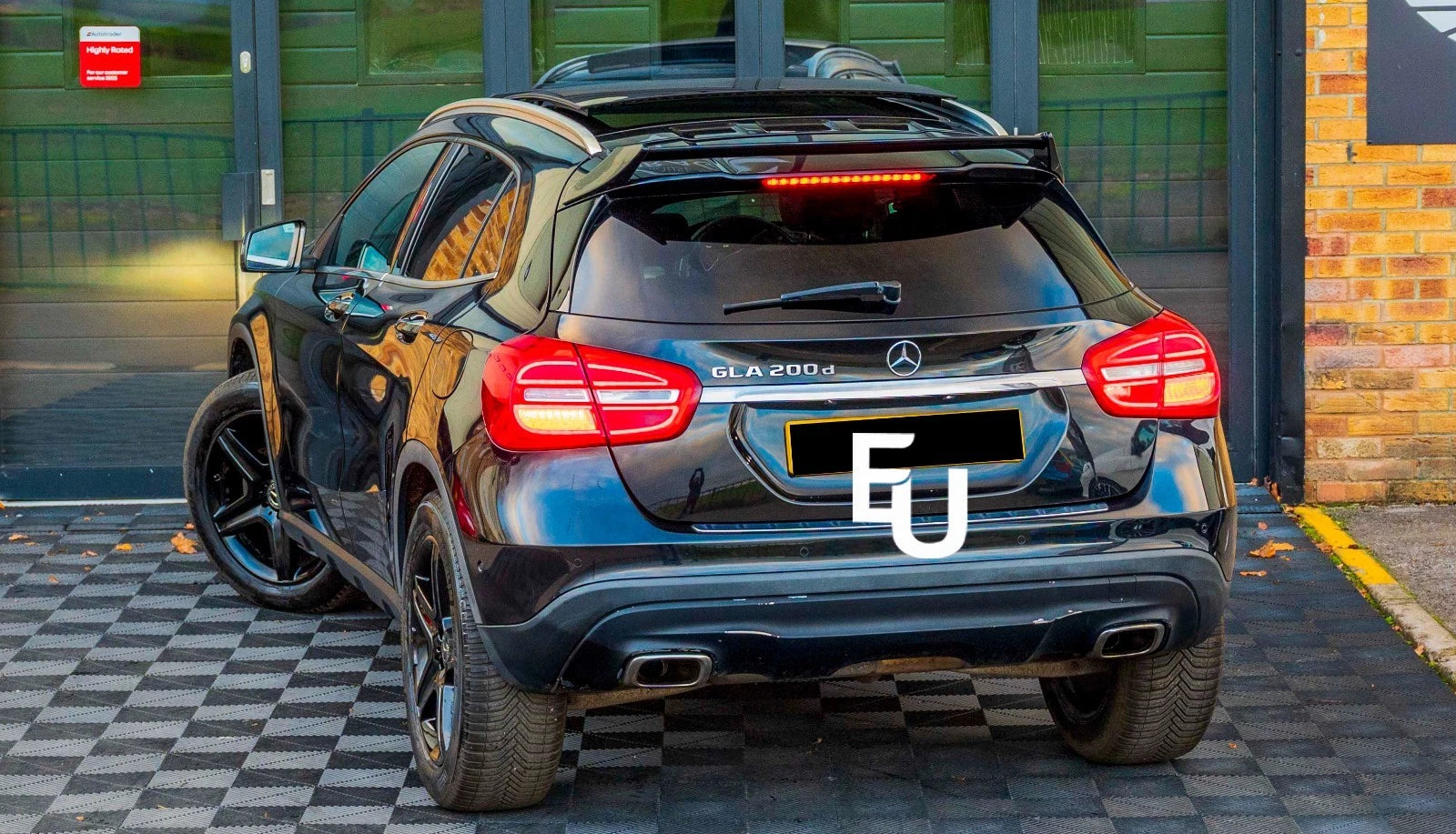 FOR MERCEDES BENZ GLA W156 X156 GLOSS BLACK B STYLE REAR ROOF SPOILER WING 15-19