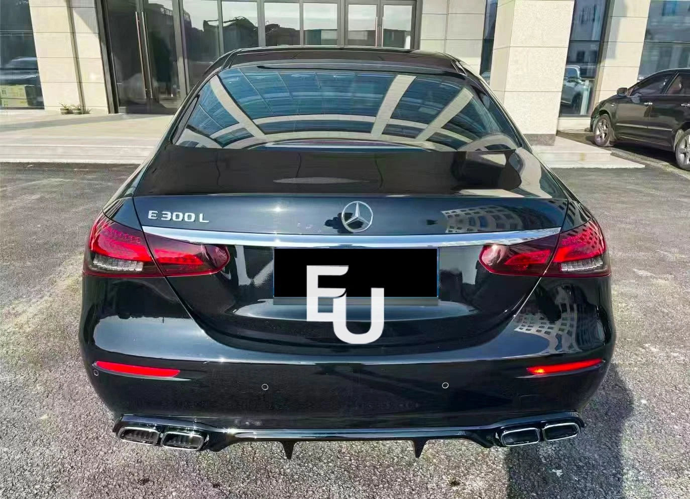 FOR MERCEDES E CLASS W213 REAR BUMPER DIFFUSER NORMAL SEDAN E63 LOOK TAILPIPES