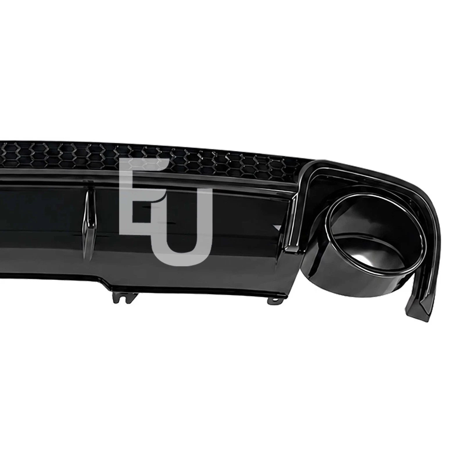 FOR AUDI A4 B9 STANDARD RS4 LOOK REAR BUMPER DIFFUSER W/TAILPIPE GLOSS 2015-2019