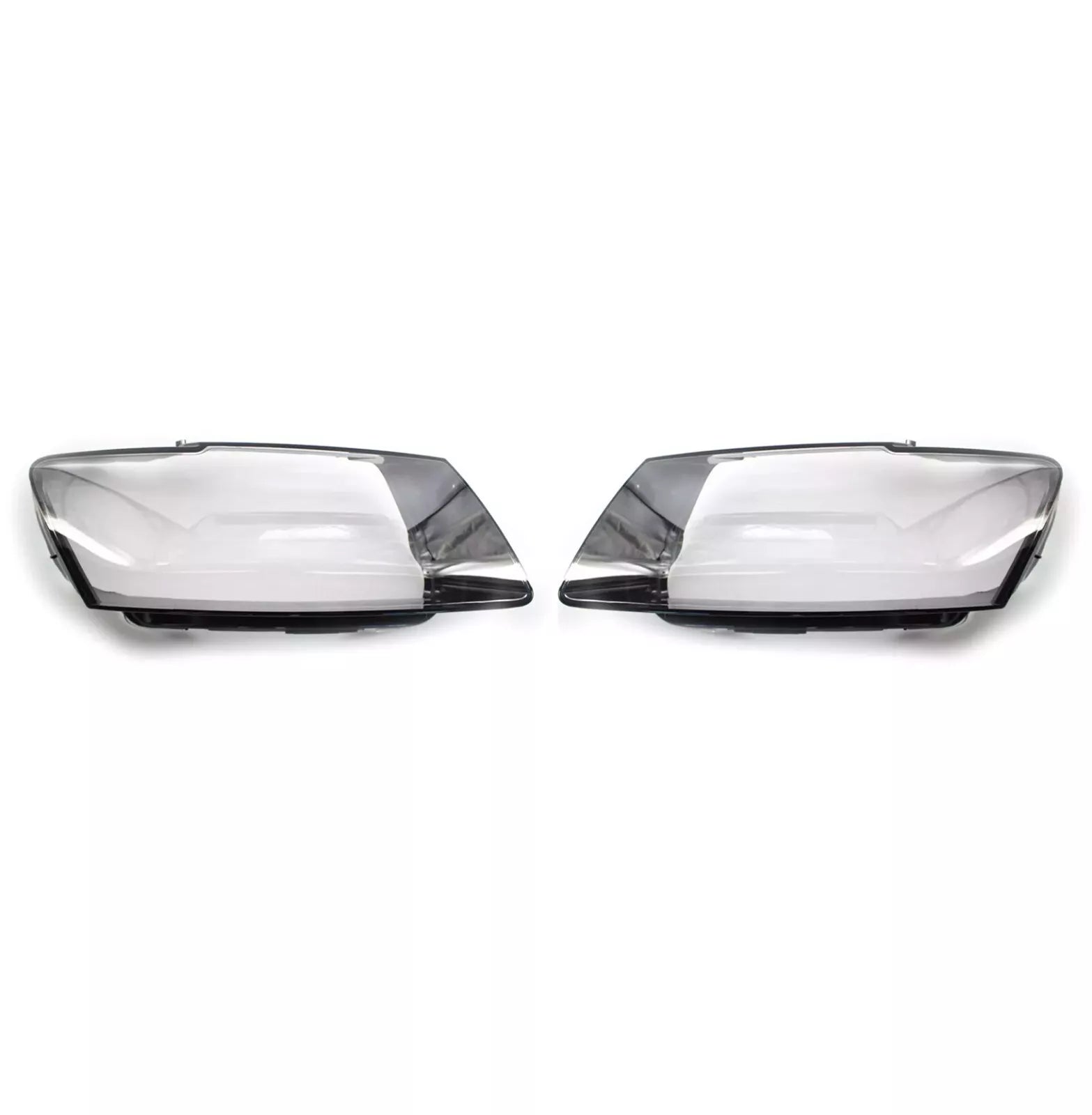 FOR AUDI Q5 8R LEFT RIGHT SIDE PAIR FRONT HEADLIGHT HEADLAMP LENS COVER 2012-17