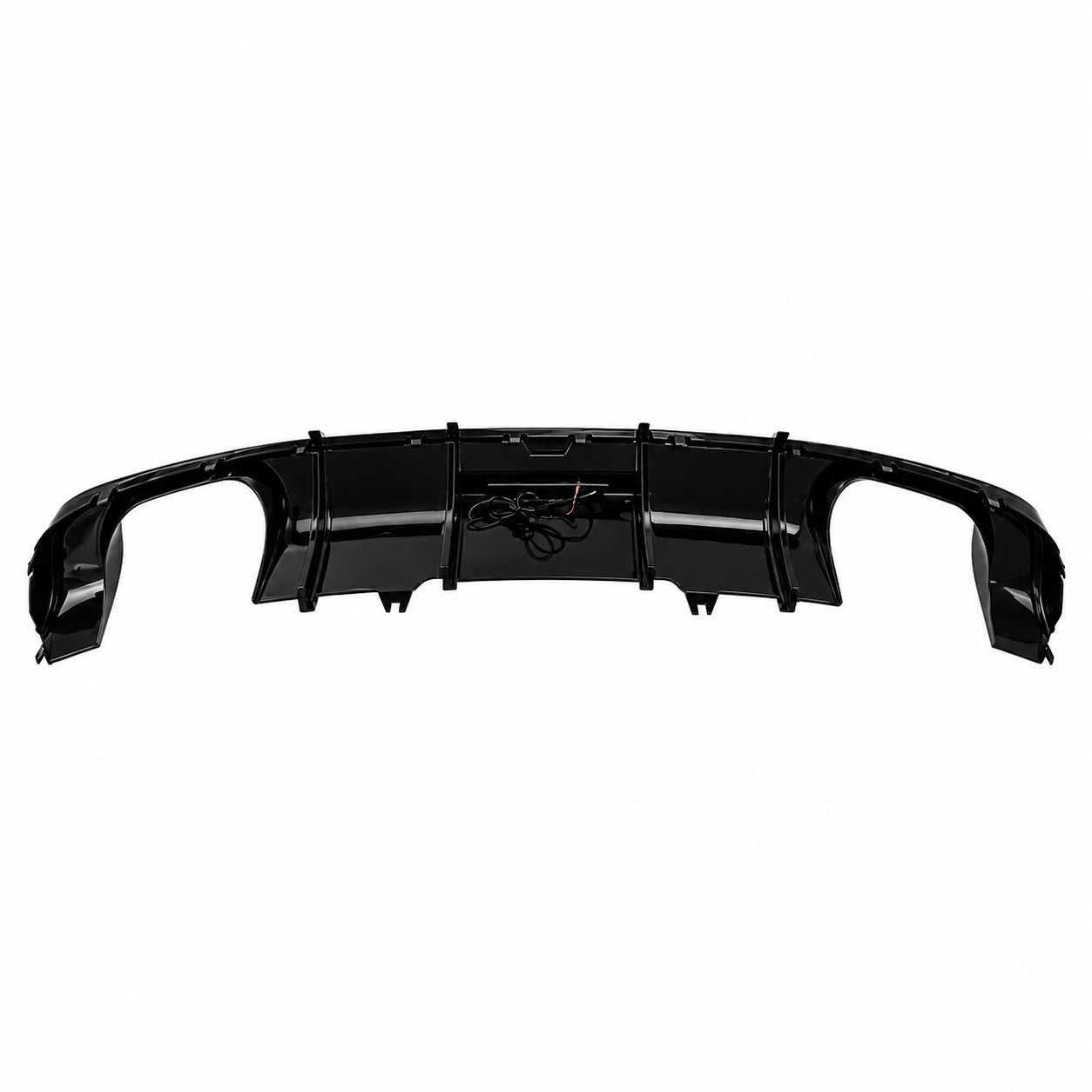 FOR AUDI A4 SALOON B9 S-LINE S4 GLOSS BLACK REAR DIFFUSER W/LED BODY KIT 2015-19