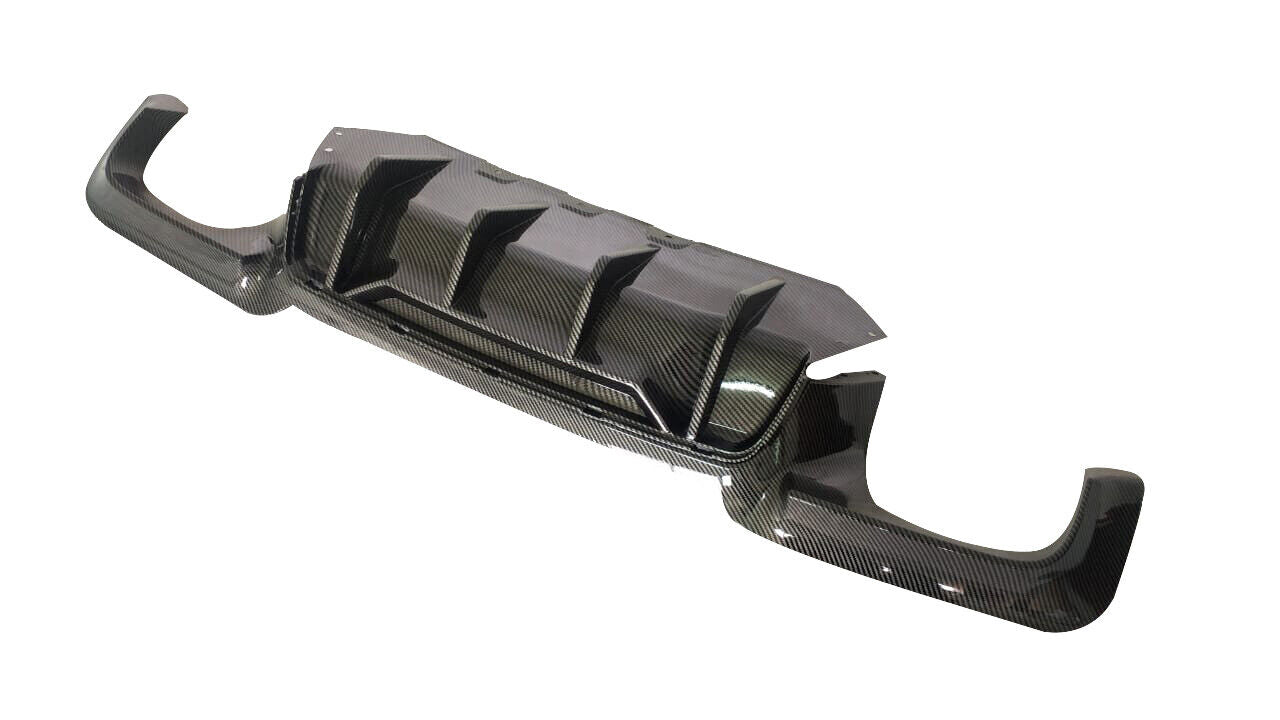 FOR BMW 5 SERIES F10 F11 REAR DIFFUSER MSPORT SPLITTER VALANCE CARBON LOOK