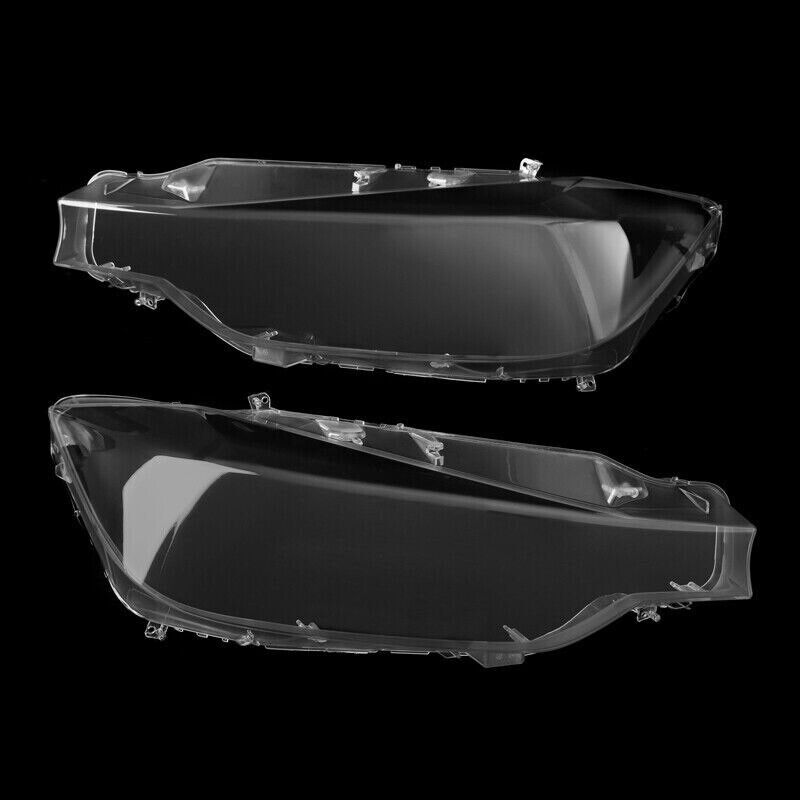 L+R SIDE HEADLIGHT LENS COVER REPLACEMENT FOR BMW F30 F31 F35 3 SERIES 2011-2015