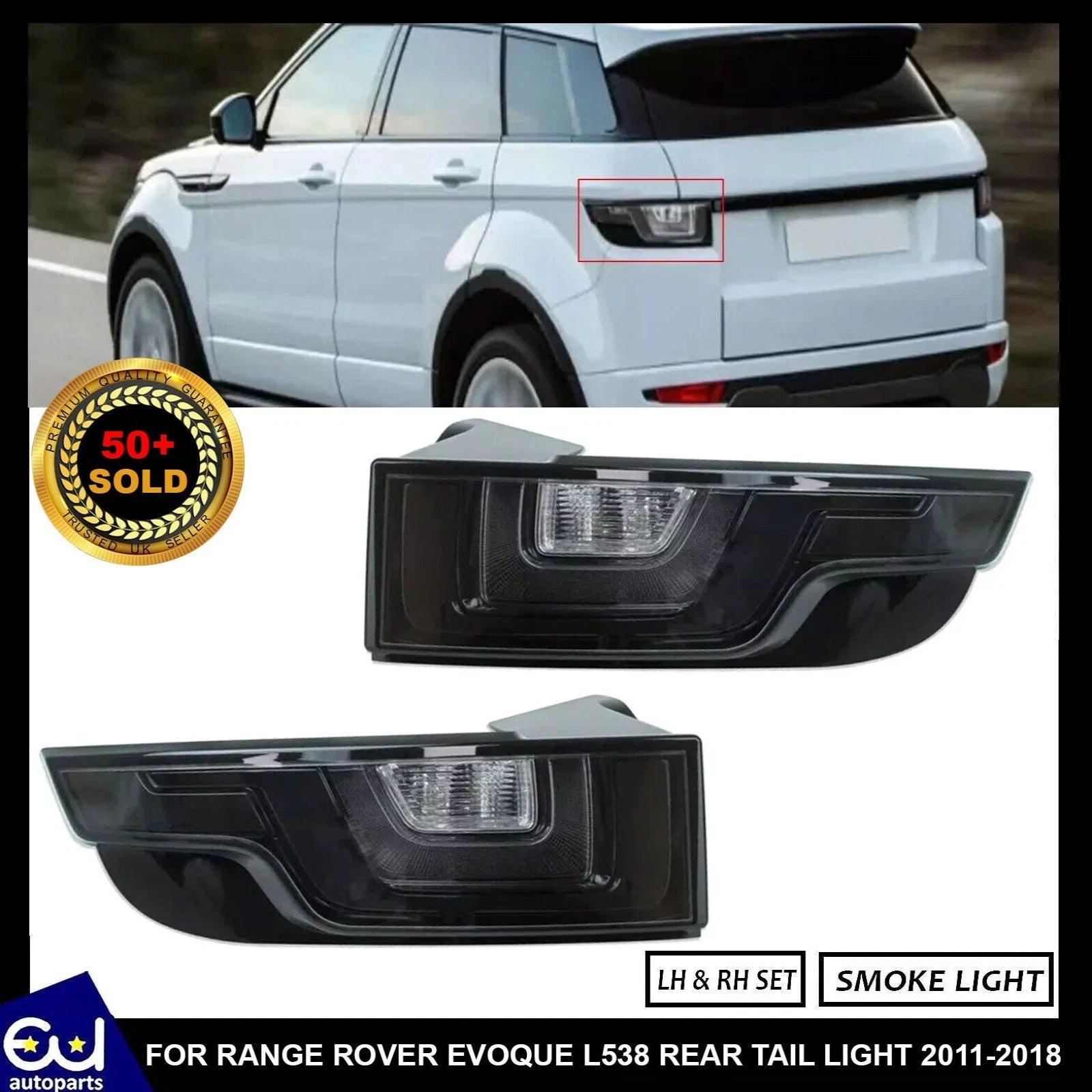 Right Rear Tail Light Assembly – For Land Rover Range Rover Vogue L322 (2002-2009) – Smoke LED
