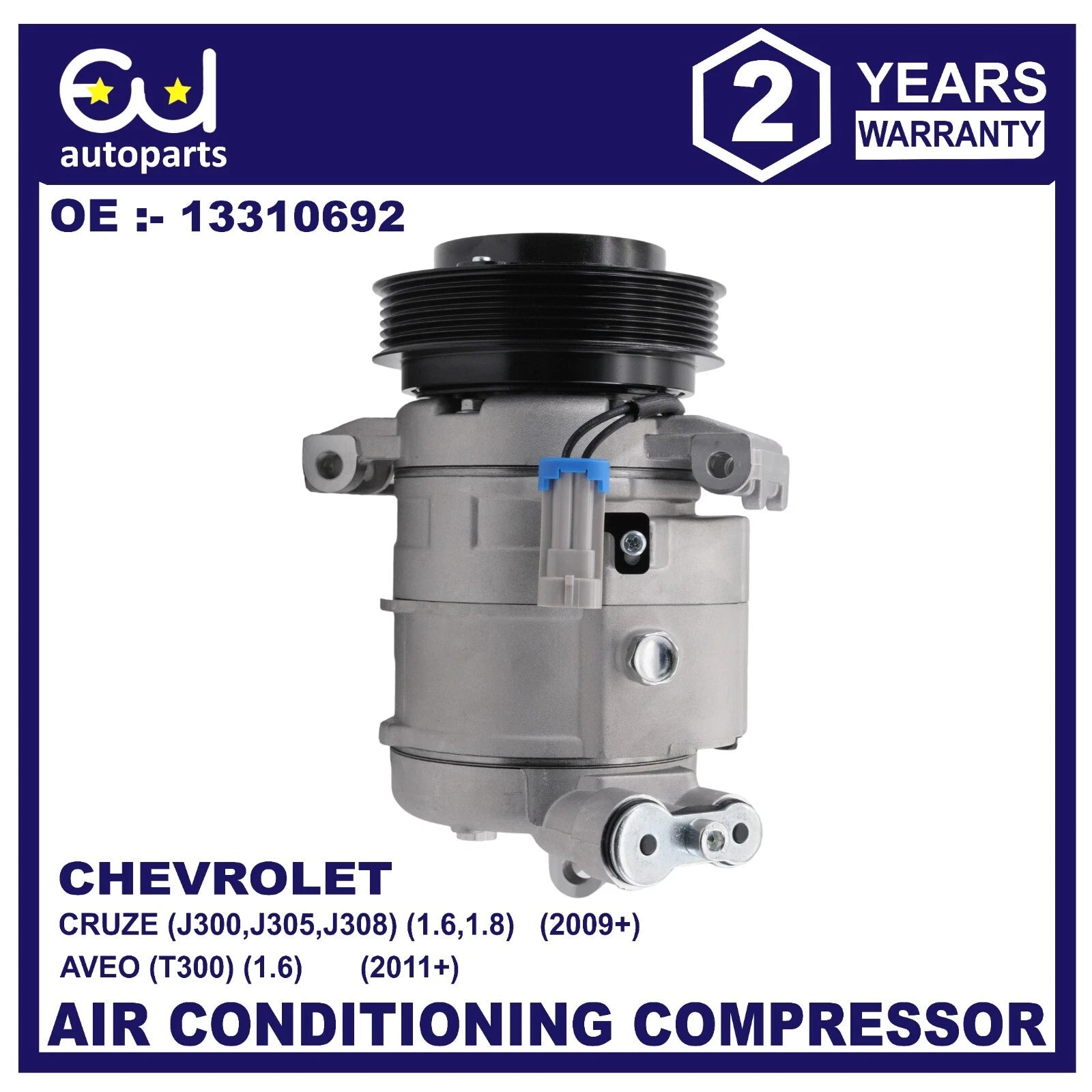 AIR CONDITIONING A/C COMPRESSOR FOR CHEVROLET CRUZE AVEO J300 T300 1.6 1.8 2009+