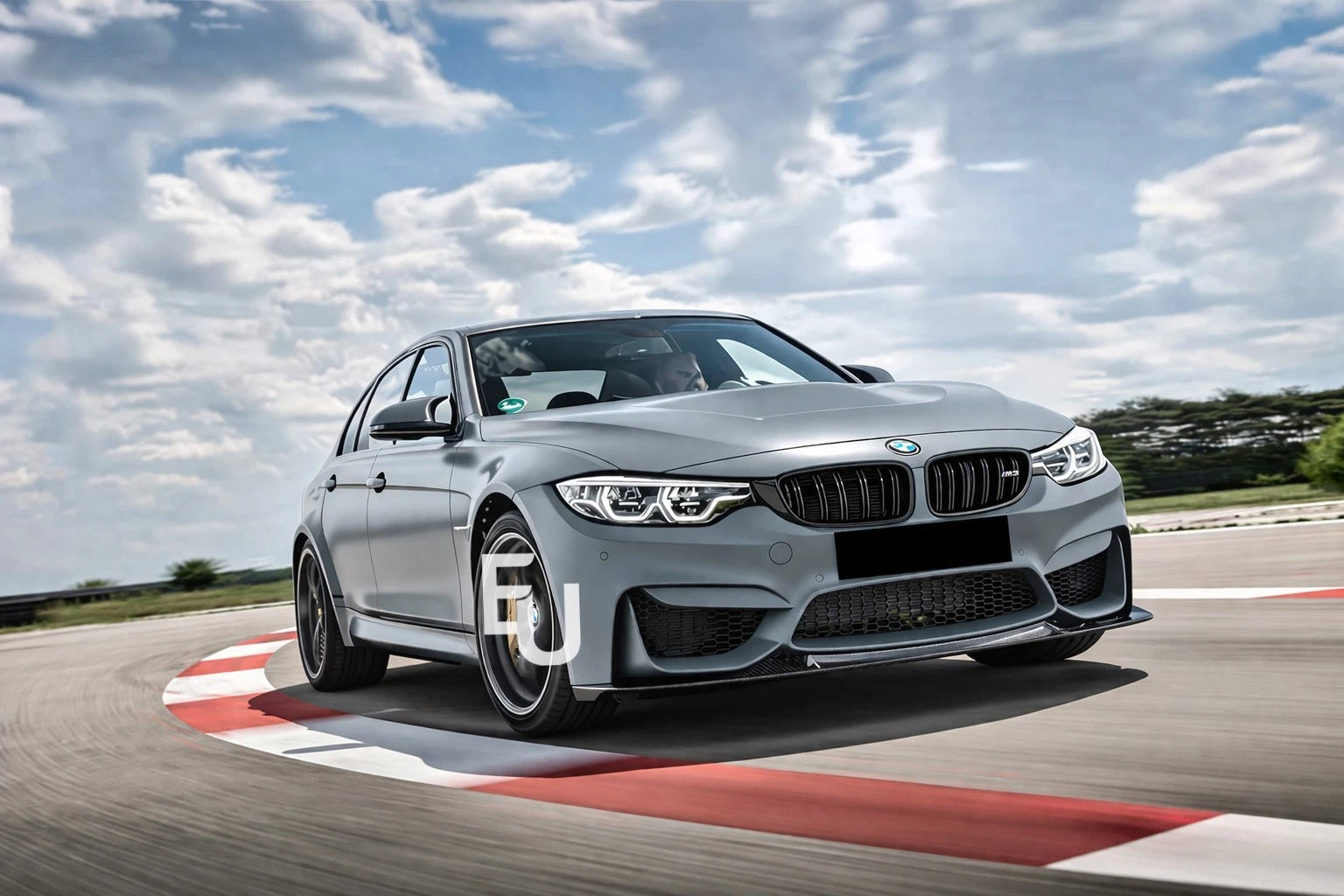 FOR BMW F30 F31 M3 STYLE UPGRADE FRONT BUMPER SPLITTER BODYKIT PRIMED 2011-2019