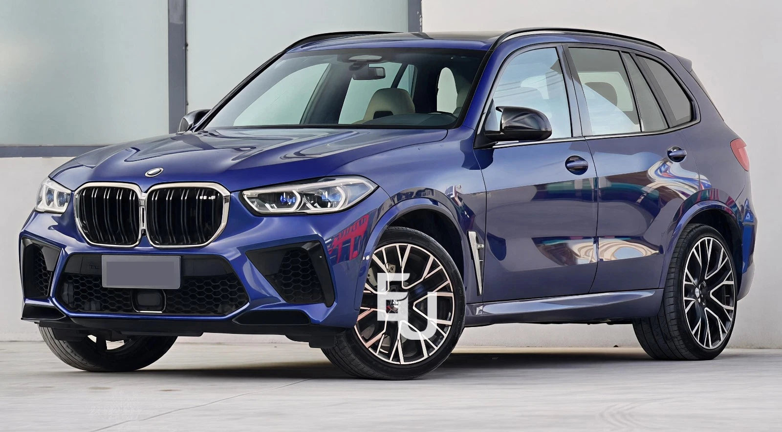 X5M F95 CONVERSION FRONT BUMPER BODYKIT W/WHEEL ARCHES GRILLE FOR BMW G05 18-22
