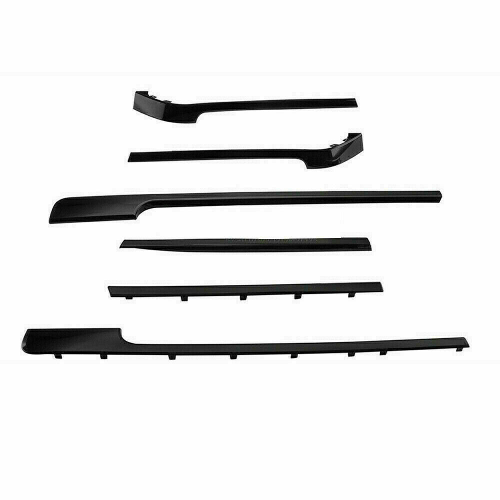 FOR RANGE ROVER VOGUE L405 13-21 GLOSS BLACK PACK 6 PCS DOOR MOULDING TRIM LWB