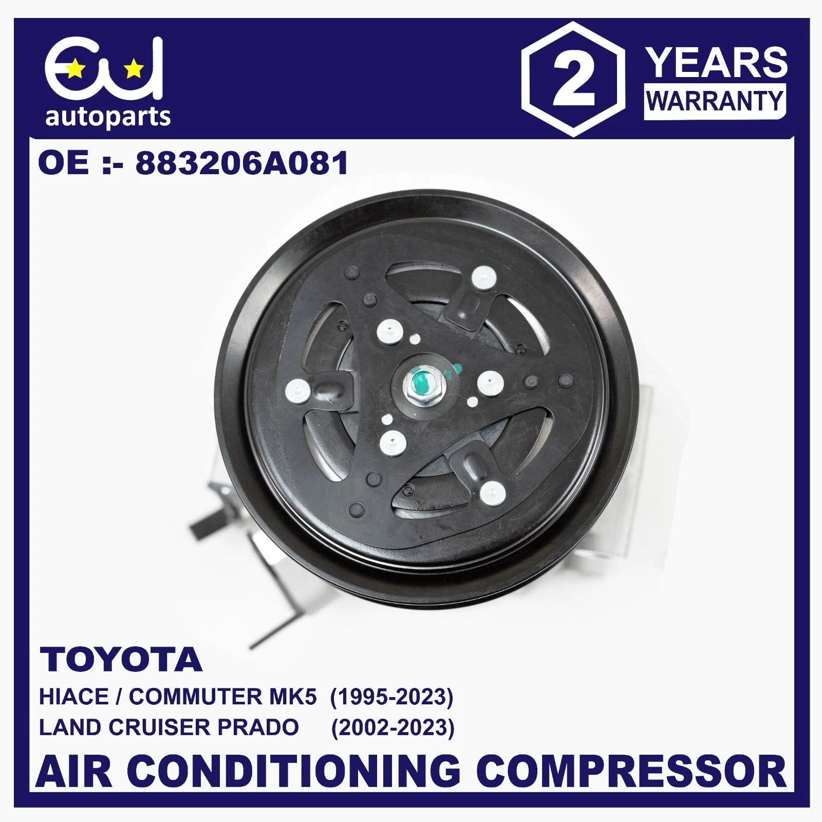 AIR CON AIR CONDITIONING COMPRESSOR FOR TOYOTA HIACE MK5 LAND CRUISER PRADO 2.5