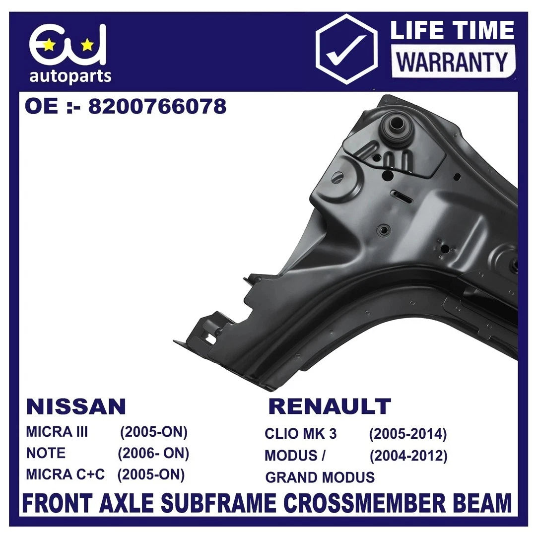 FRONT SUBFRAME CROSSMEMBER FOR NISSAN NOTE MICRA (MANUAL) RENAULT CLIO MK3 MODUS