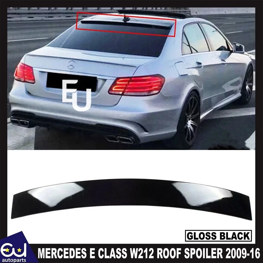 FOR MERCEDES E CLASS W212 REAR WINDOW ROOF SPOILER AMG STYLE GLOSS BLACK 09-16