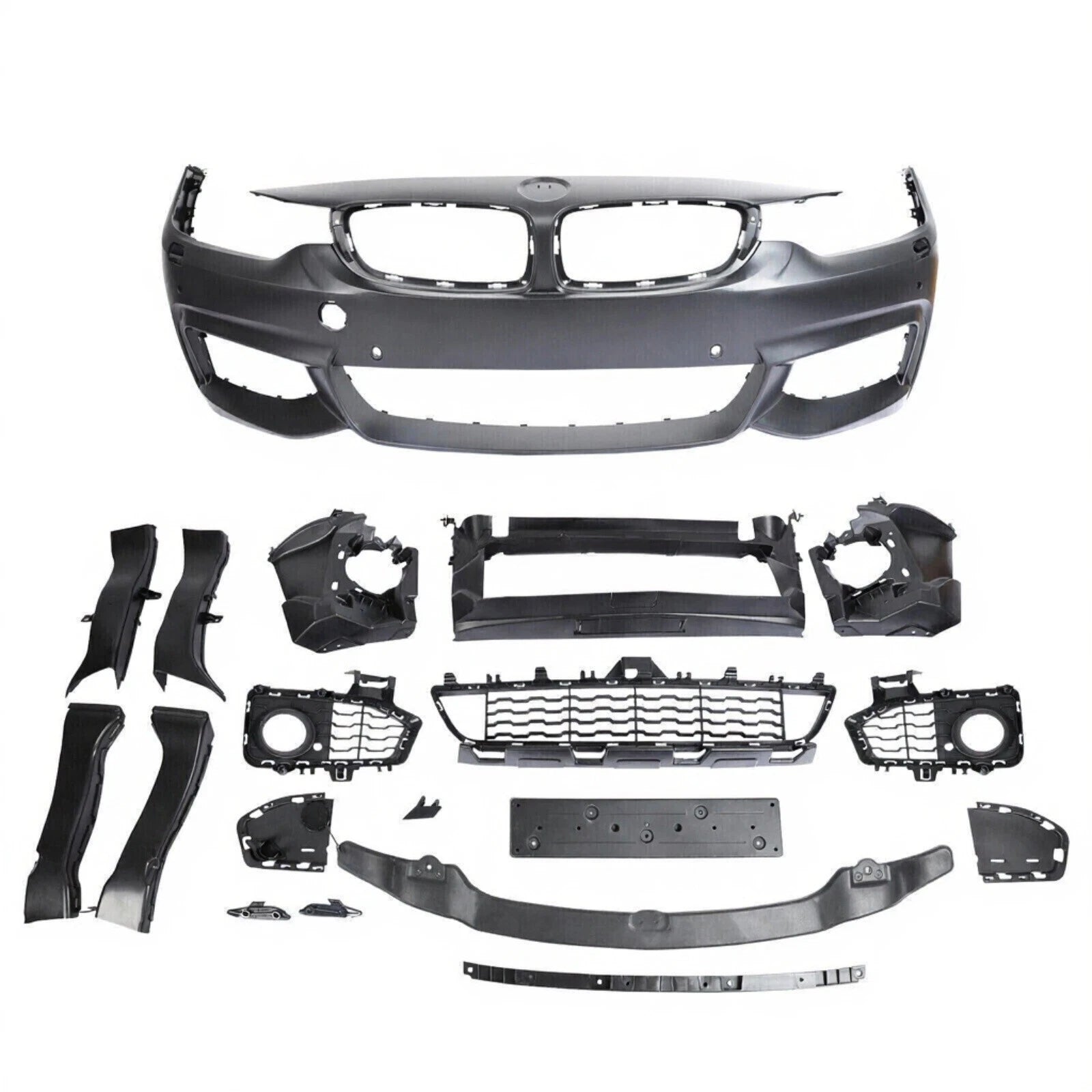 FOR BMW 4 SERIES F32 F33 F36 M SPORT STYLE FRONT BUMPER KIT PDC WASHERS W/HOLE