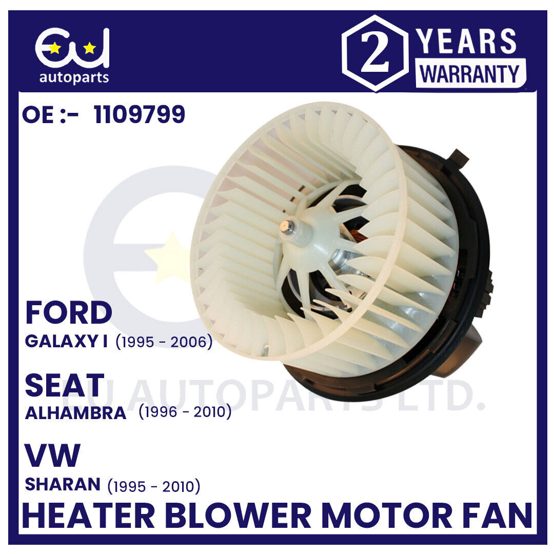 HEATER BLOWER MOTOR FAN FOR VW SHARAN 7M8 7M9 7M6, SEAT ALHAMBRA & FORD GALAXY