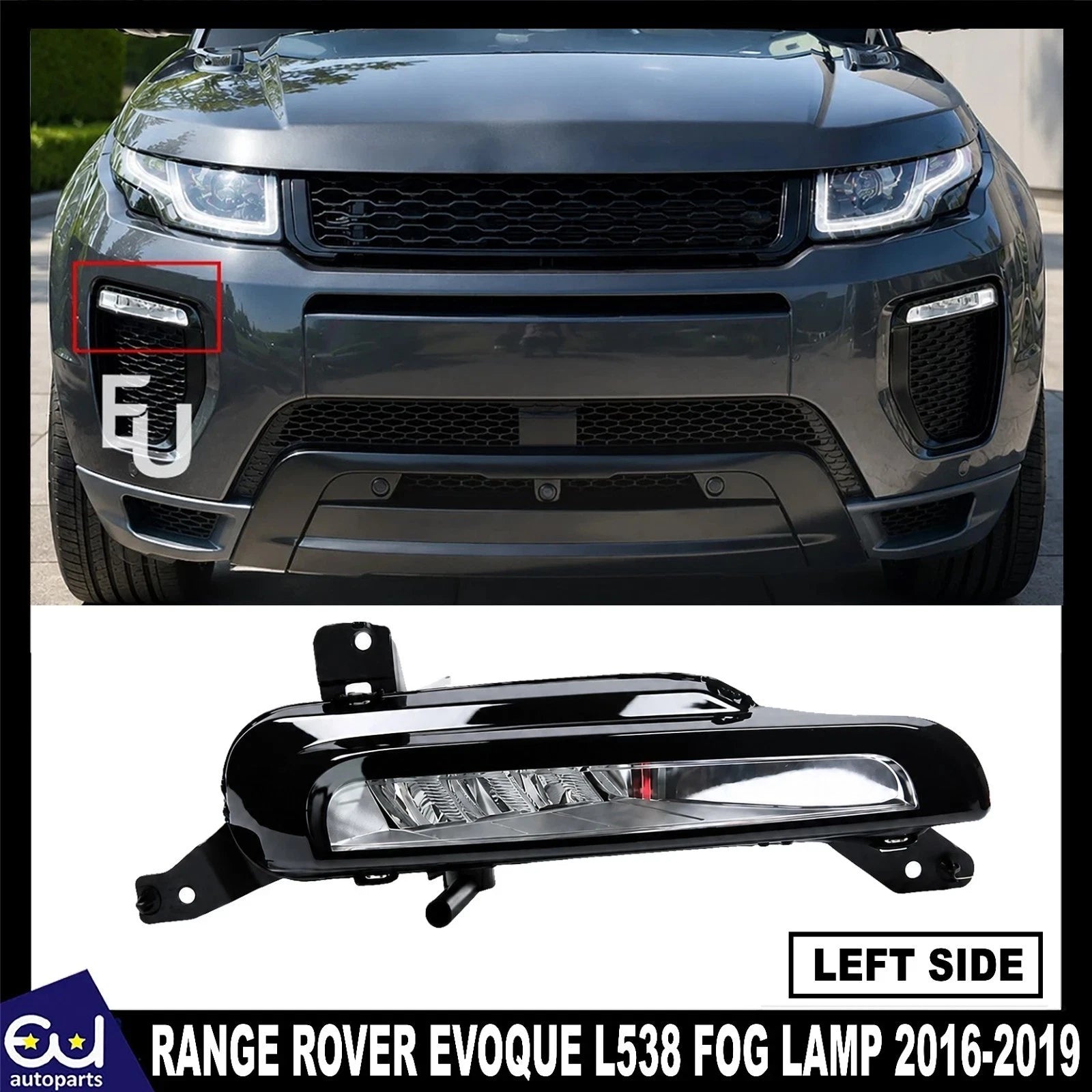 LED FOG LIGHTS REPLACEMENT FRONT LAMP LEFT FOR RANGE ROVER EVOQUE L538 16-19