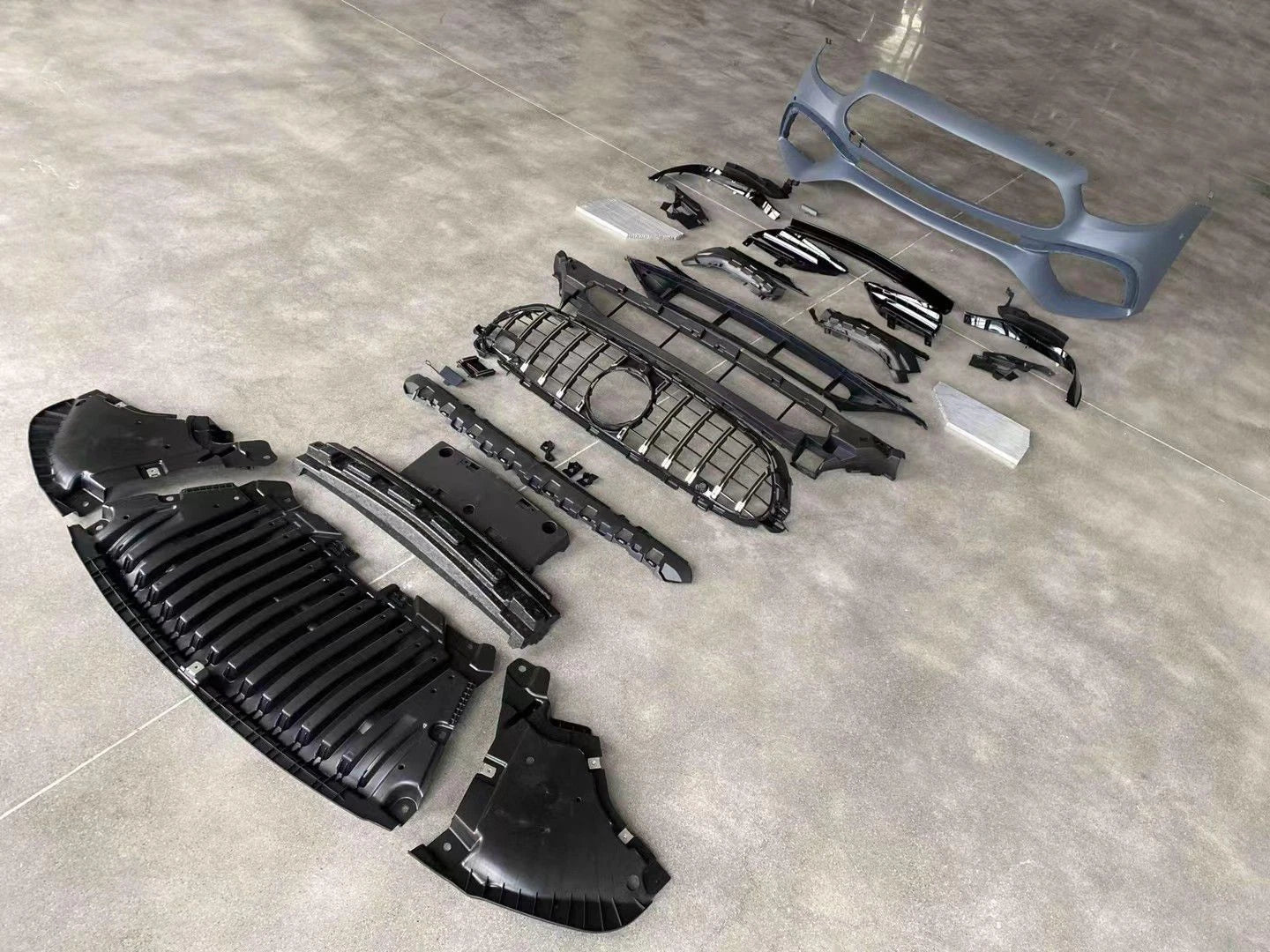 FOR MERCEDES W213 C238 E63 CONVERSION FULL FRONT BUMPER GRILLE BODYKIT 2020-2023