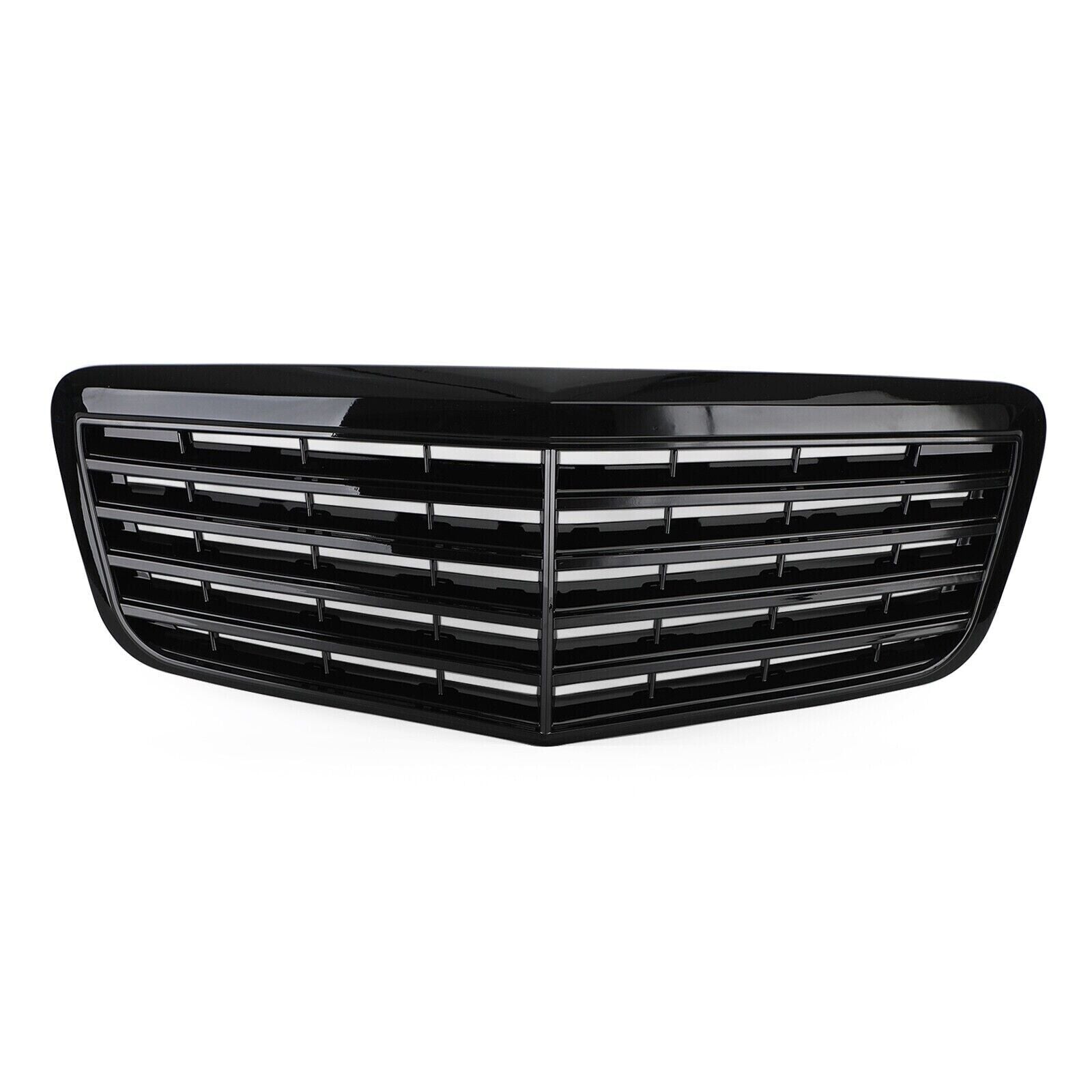 FRONT BUMPER GRILLE GRILL FOR MERCEDES E CLASS W211 S211 E320 E350 E55 AMG BLACK