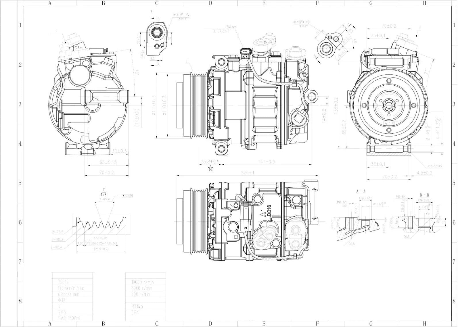 AIR CON A/C COMPRESSOR FOR MERCEDES GLE GLS M-CLASS W166 C292 X166 A0008303501