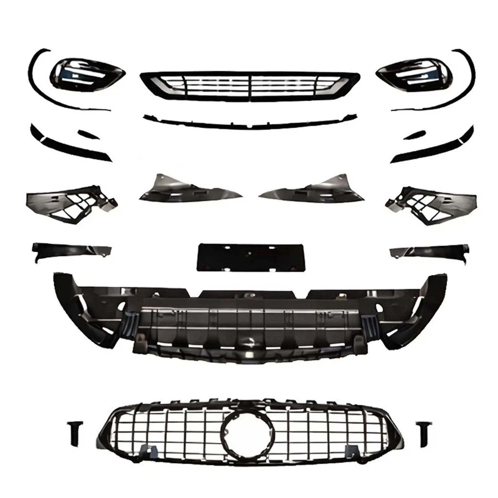 FOR MERCEDES A CLASS W177 V177 A45 STYLE FULL FRONT BUMPER GRILL BODYKIT 2019-22