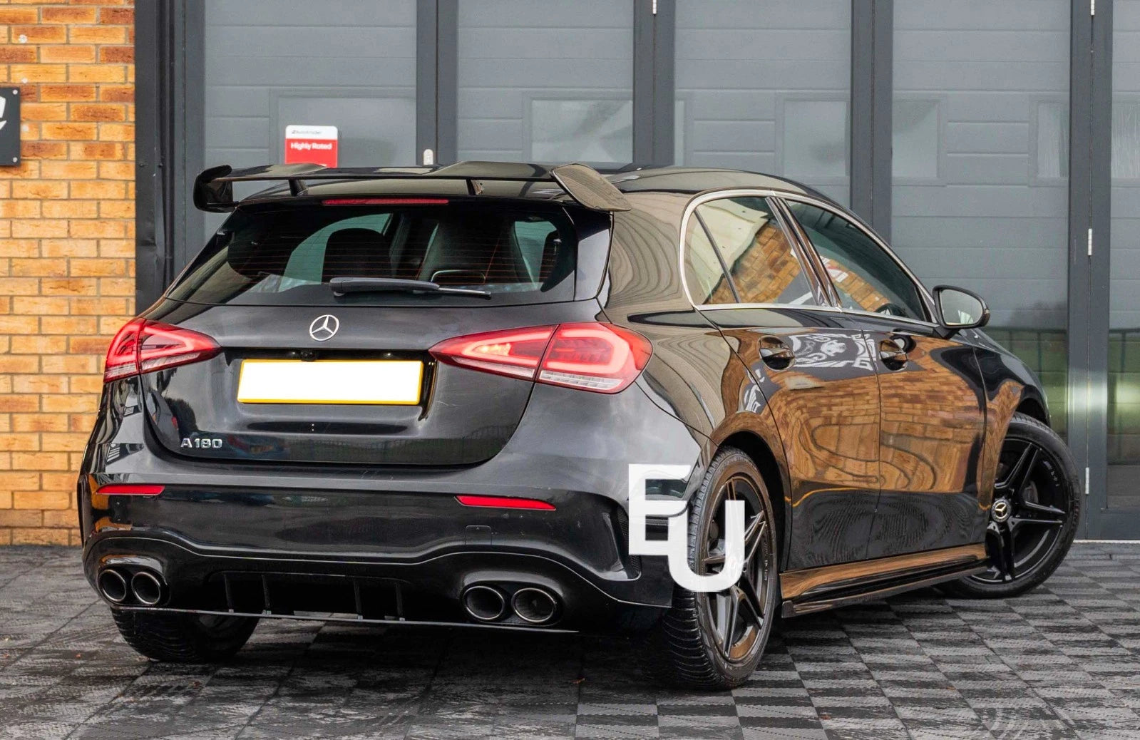 FOR MERCEDES A CLASS HATCH REAR BUMPER DIFFUSER &TAILPIPES W177 A45 AMG LOOK 19+