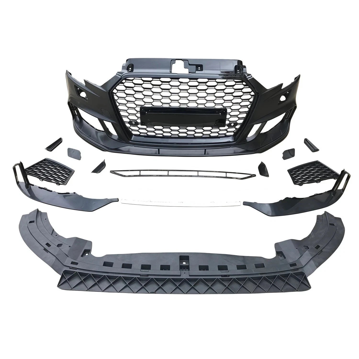 FRONT BUMPER RS3 STYLE LOOK PRIMER CONVERSION FOR AUDI A3 SEDAN 8V 2016-2020